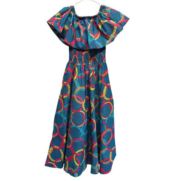 Vibrant Off-Shoulder Ruffle Romper – Boho Summer Style Dopamine Beach Cruise - Picture 1 of 8